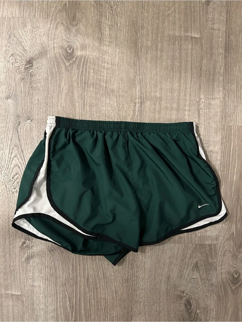 Nike Green Dri-FIT Athletic Shorts with White Logo